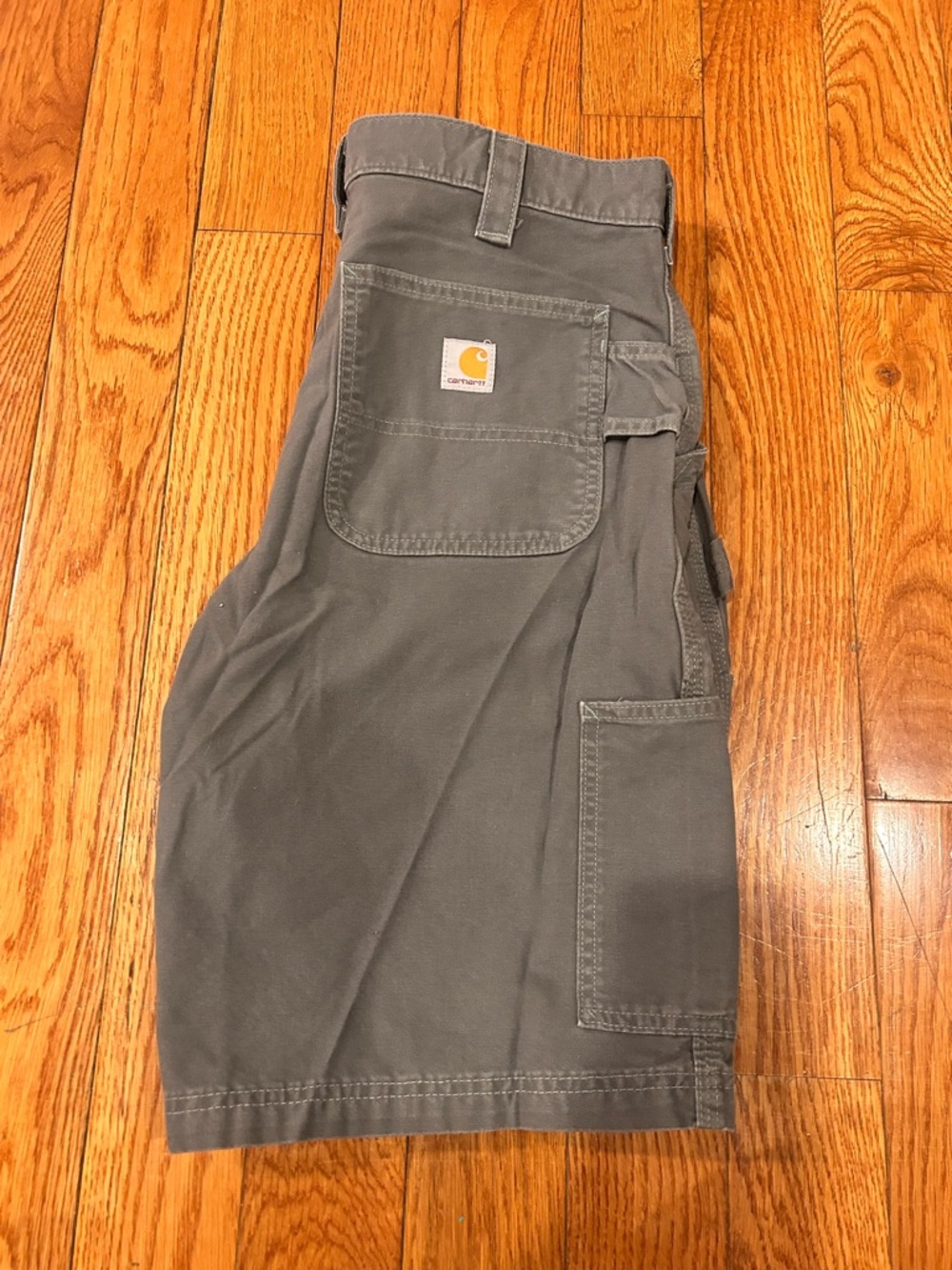 Carhartt Shorts B147 Fat Carpenter Men Flat Front Gray Workwear Size 33 - Picture 7 of 7